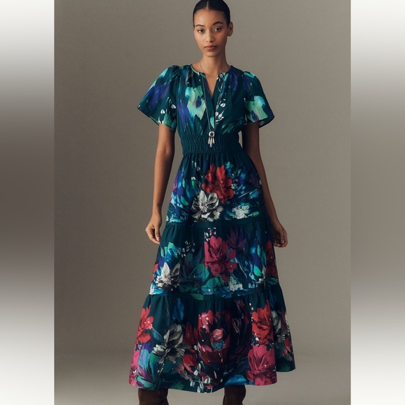 Anthropologie Dresses & Skirts - Anthropologie Somerset maxi dress short sleeve dress with pockets